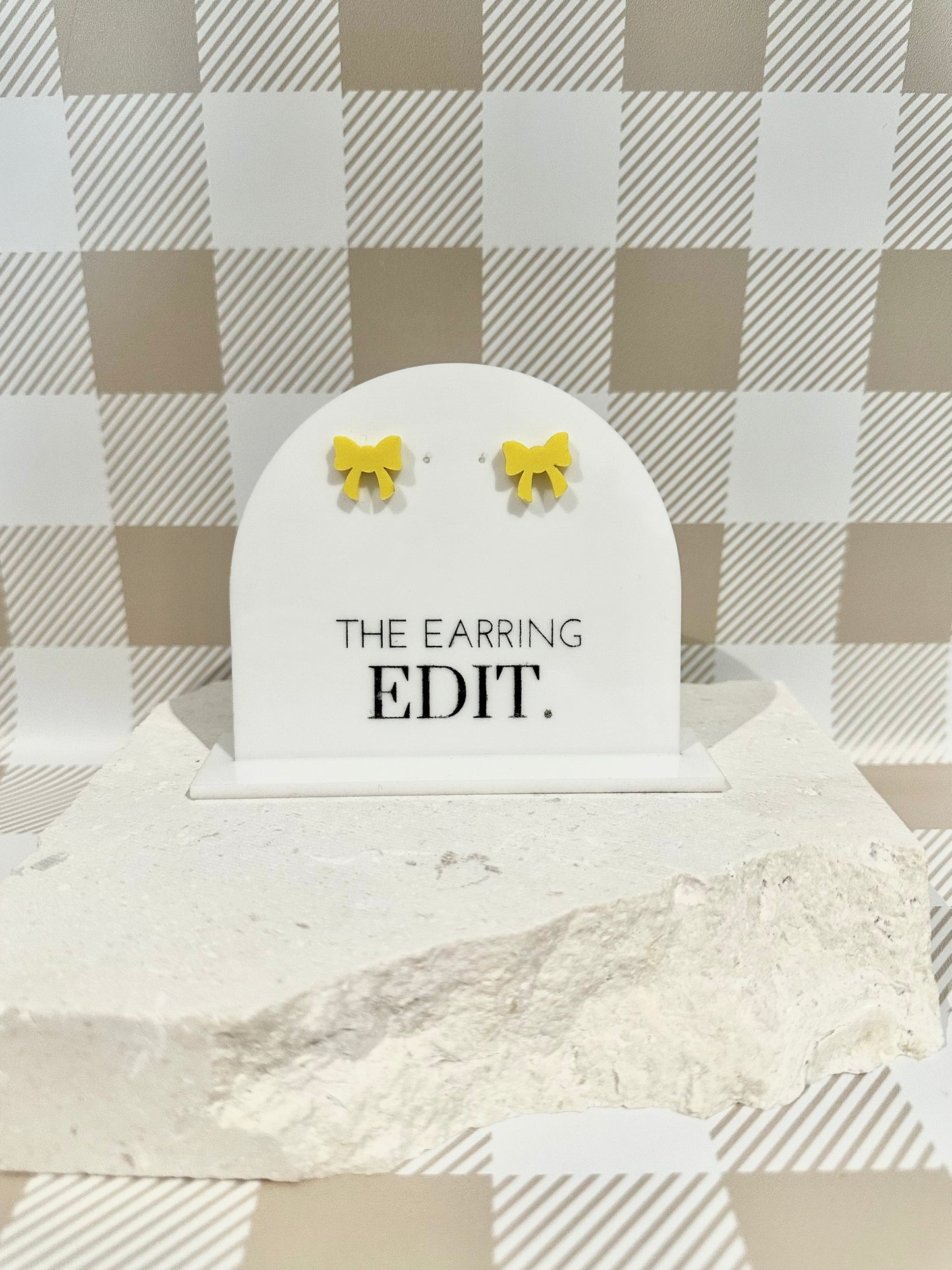 Lemon Bonbon Bow Studs