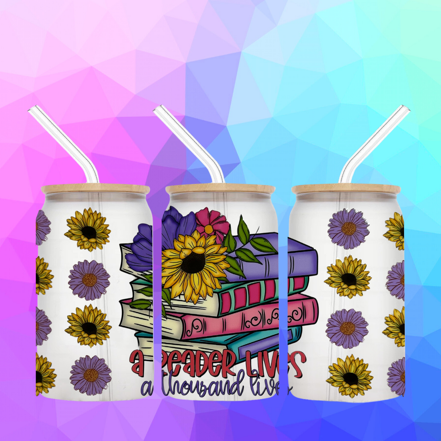 Books & Flowers 16oz Tumbler