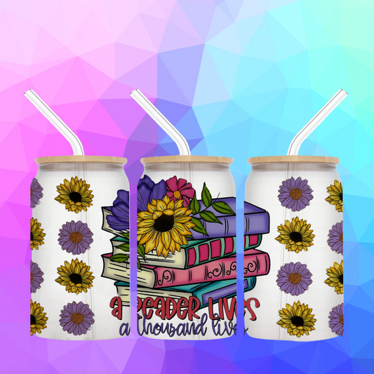 Books & Flowers 16oz Tumbler