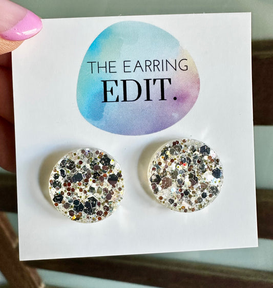 Frosted Mirror Stud