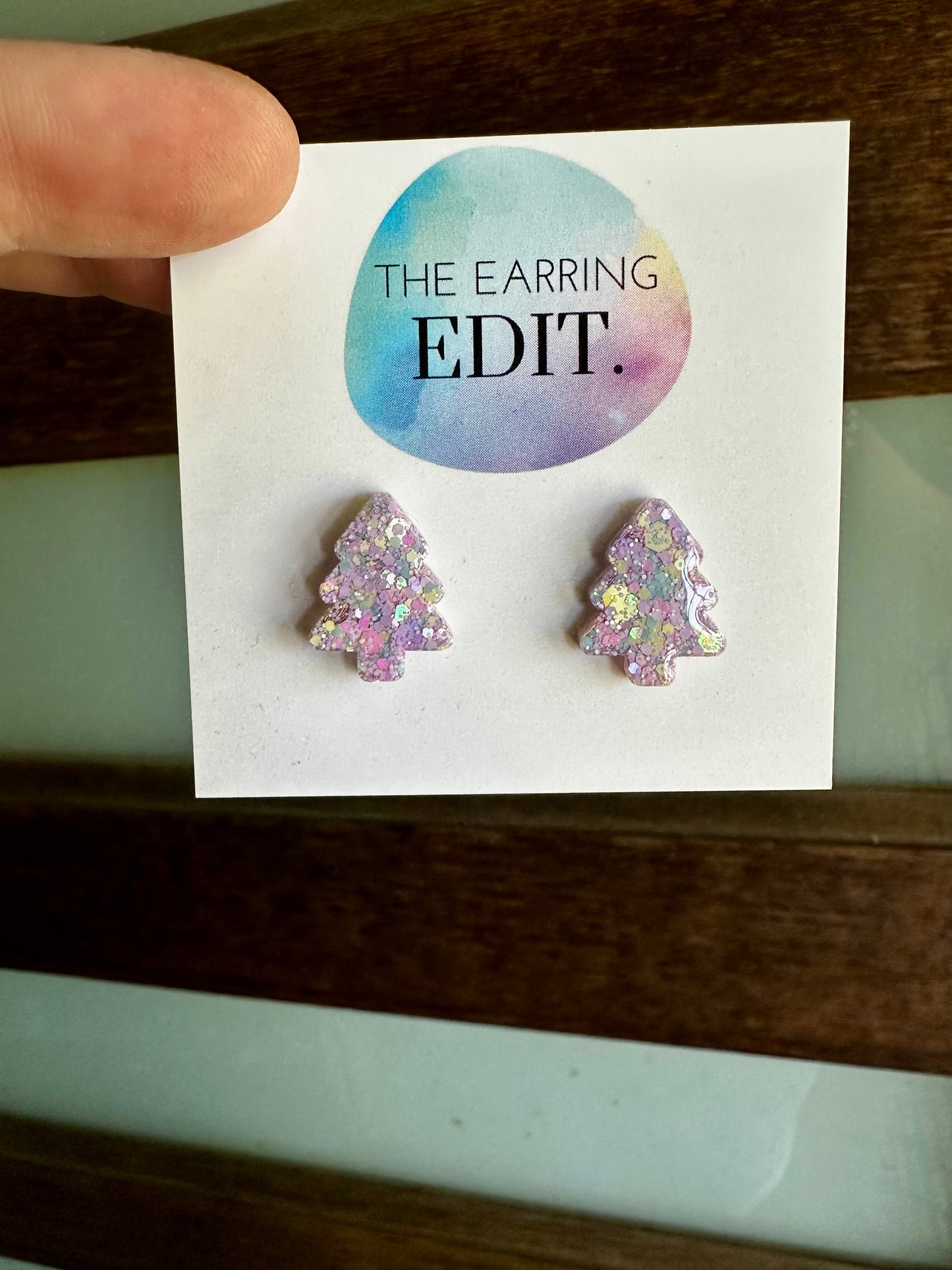 Sugar Plum Christmas Tree Studs