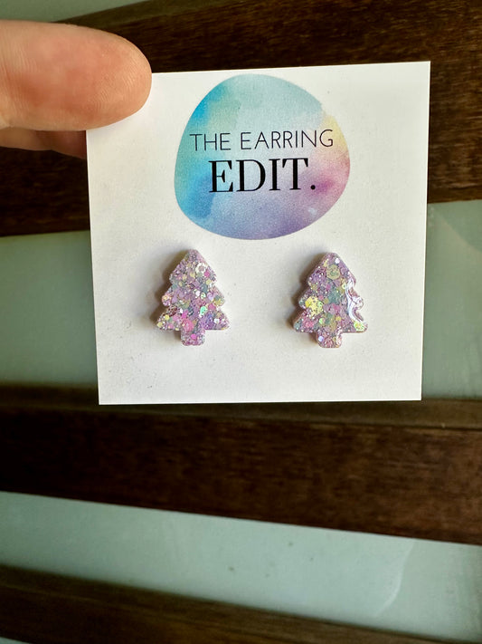 Sugar Plum Christmas Tree Studs