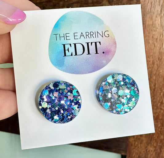 Mermaid Confetti Stud