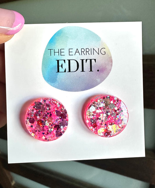 Electric Flamingo Stud