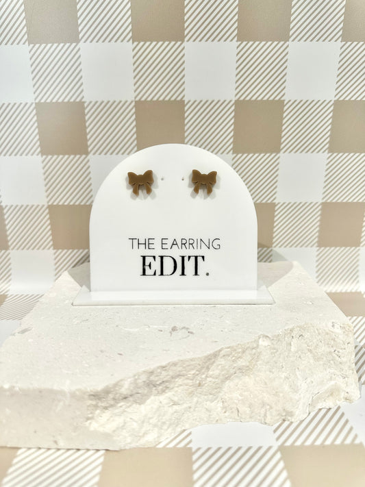 Latte Bow Studs