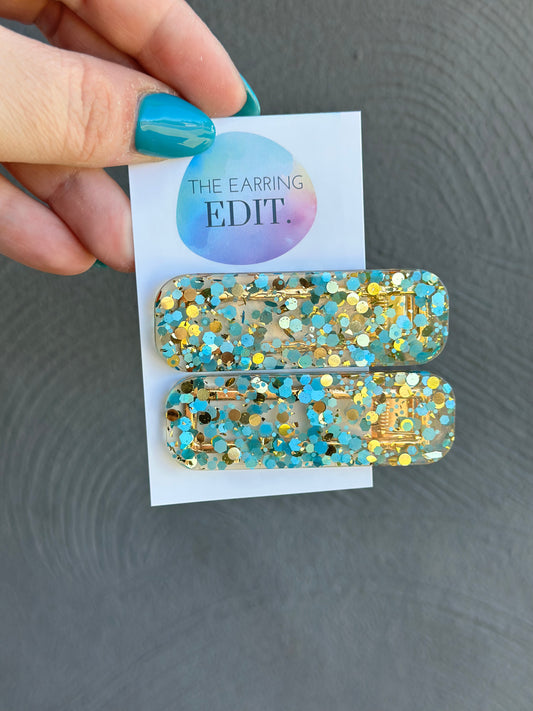 Ocean Gold Hair Clips