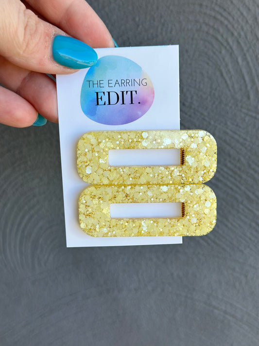 Lemon Drop Hair Clips