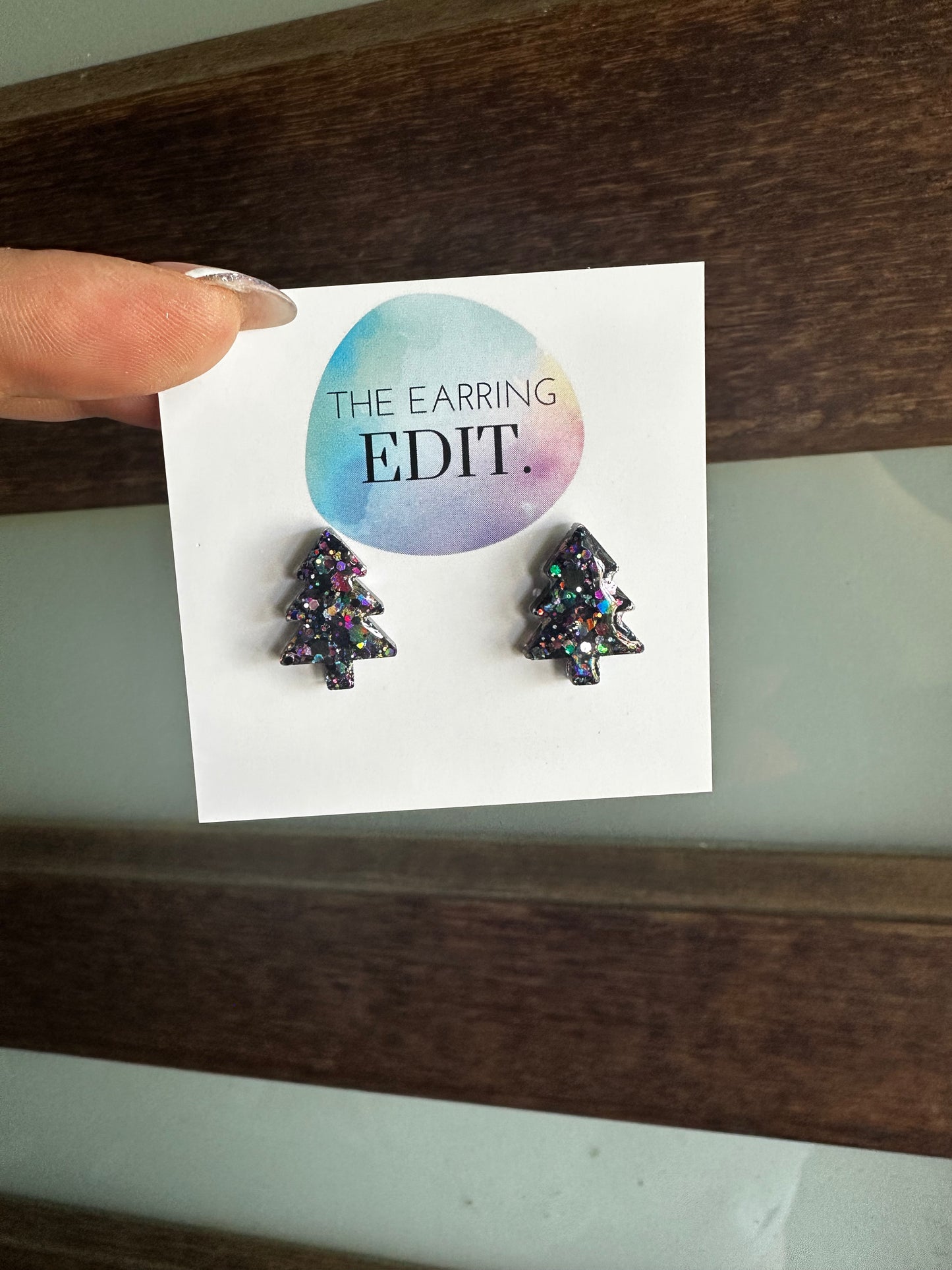 Midnight Sparkle Tree Studs