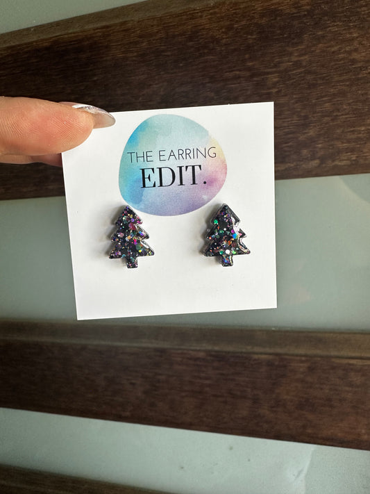 Midnight Sparkle Tree Studs