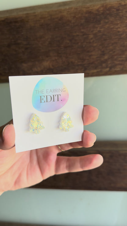 Snowflake Sparkle Tree Studs