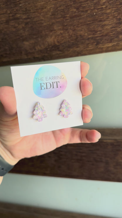 Sugar Plum Christmas Tree Studs